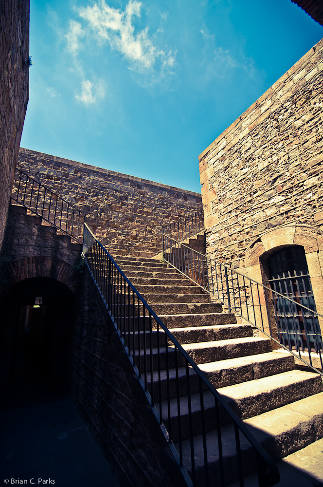 Stairwell to Montjuïc Castell Walls